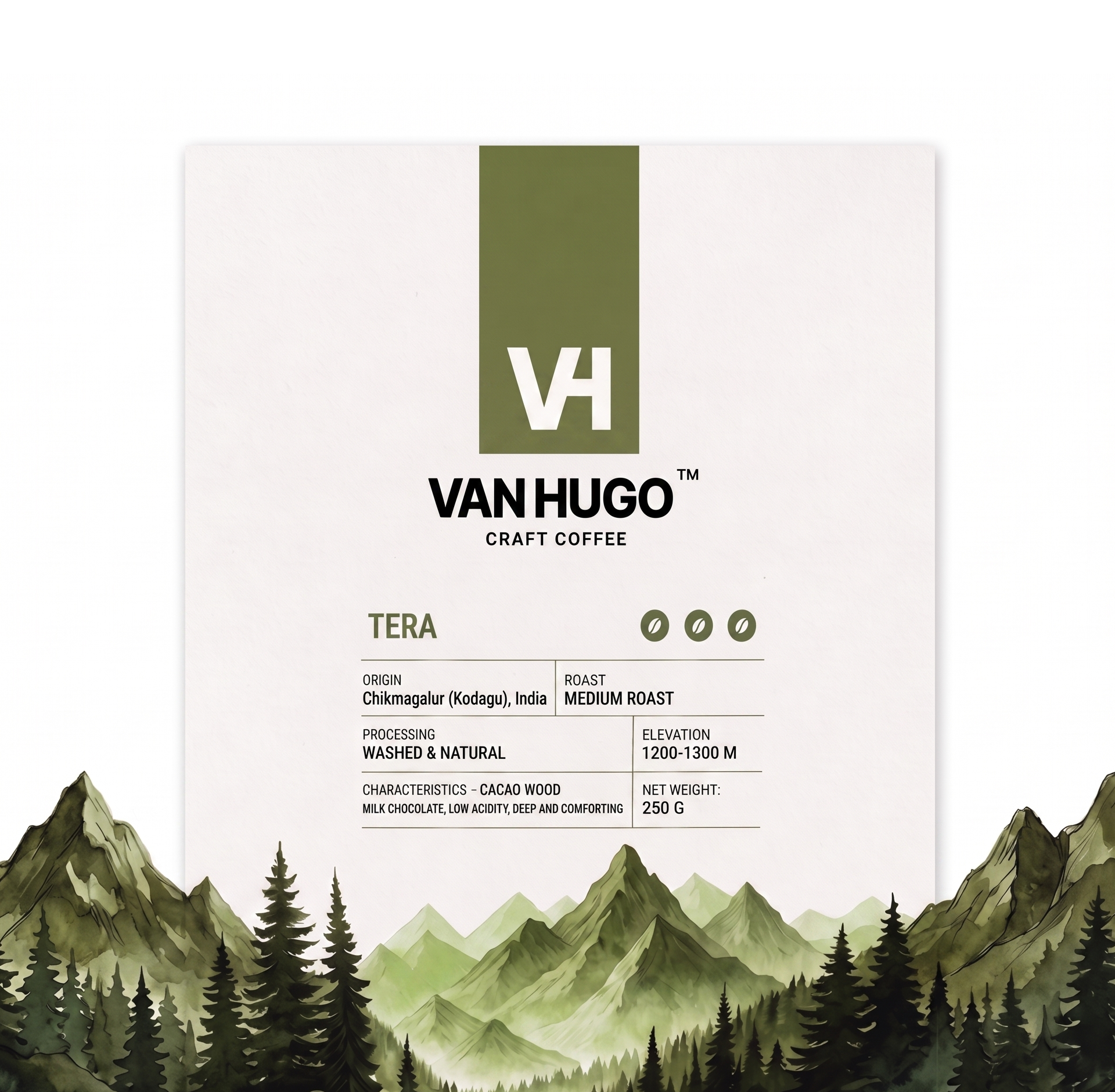 VanHugo Original Tera 100% Arabica Coffee