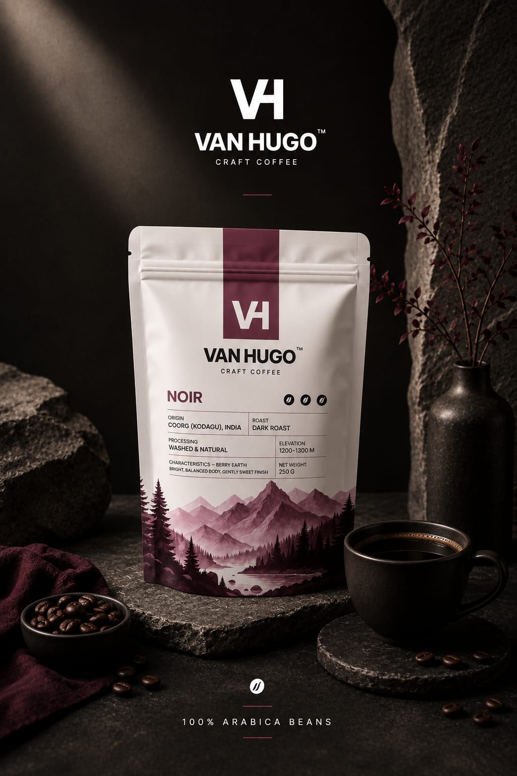 VanHugo Original Noir 100% Arabica Coffee